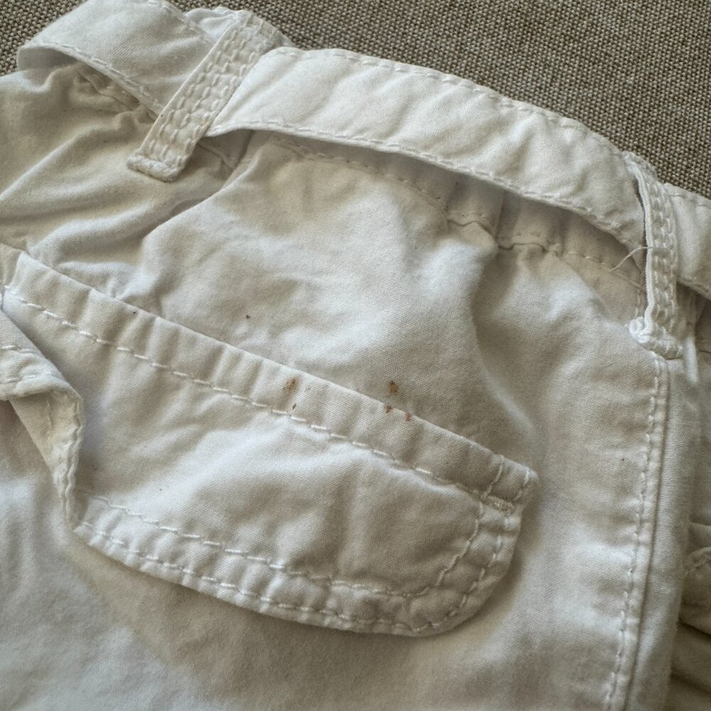H&M L.O.G.G. White Chino Shorts with Belt for Baby Sz 9-12mos - Picture 5 of 5